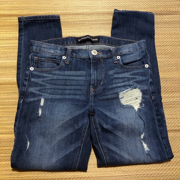 Express Denim - Express jeans “Girlfriend” style Size 2 Distressed